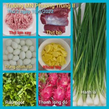 CÁC MÓN ĂN TUẦN LẺ CỦA CÁC TRƯỜNG MN PHƯƠNG TRUNG II