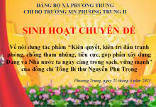 CHI BỘ TRƯỜNG MN PHƯƠNG TRUNG II SINH HOẠT CHUYÊN ĐỀ.
