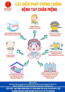 HƯỚNG DẪN CÁC BƯỚC PHÒNG, CHỐNG BỆNH TAY CHÂN MIỆNG TẠI TRƯỜNG MẦM NON